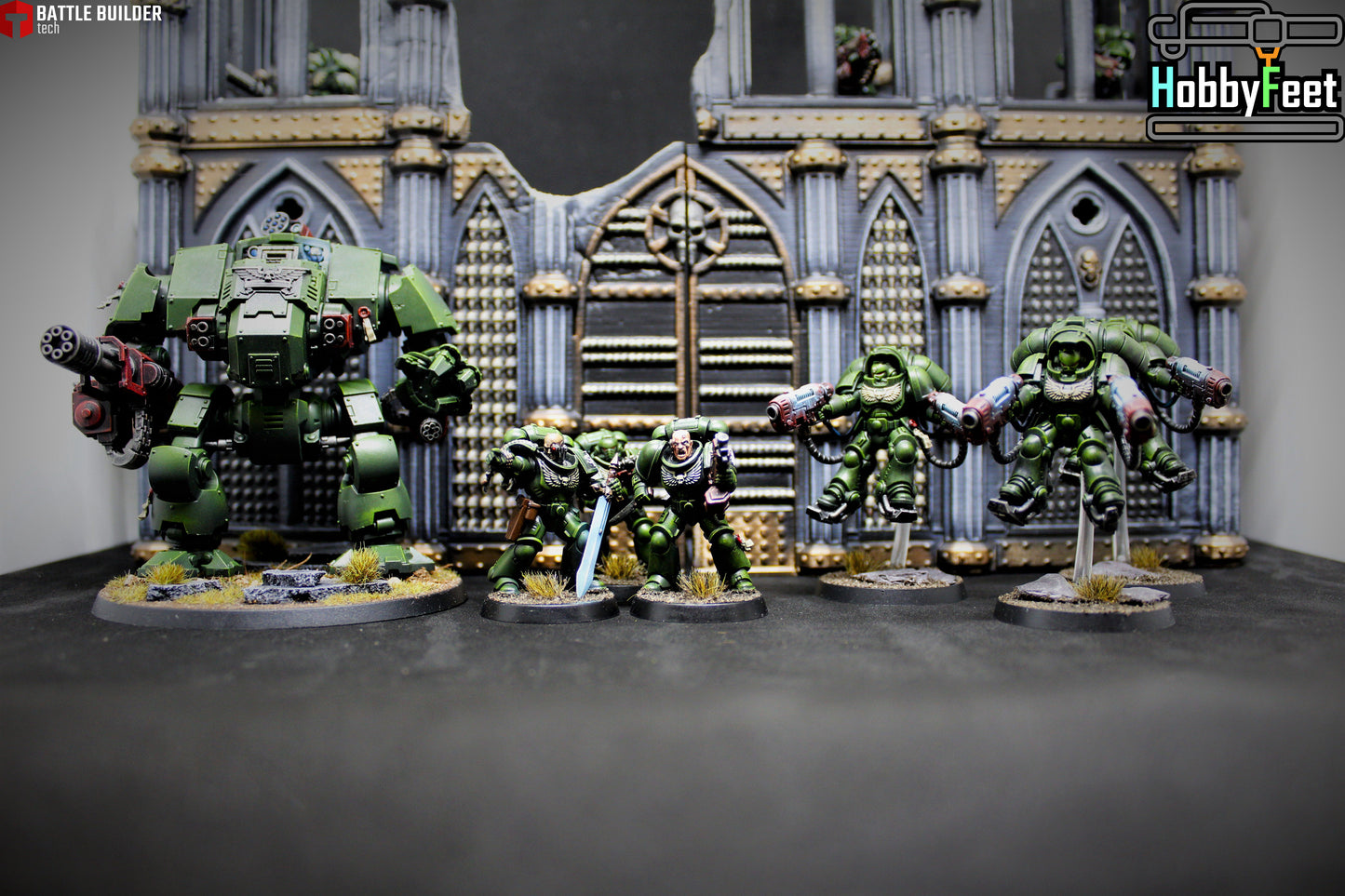 Cathedral Building Ruins Set 1 | 28mm 32mm Terrain Scenery hammer war | Txarli BBT