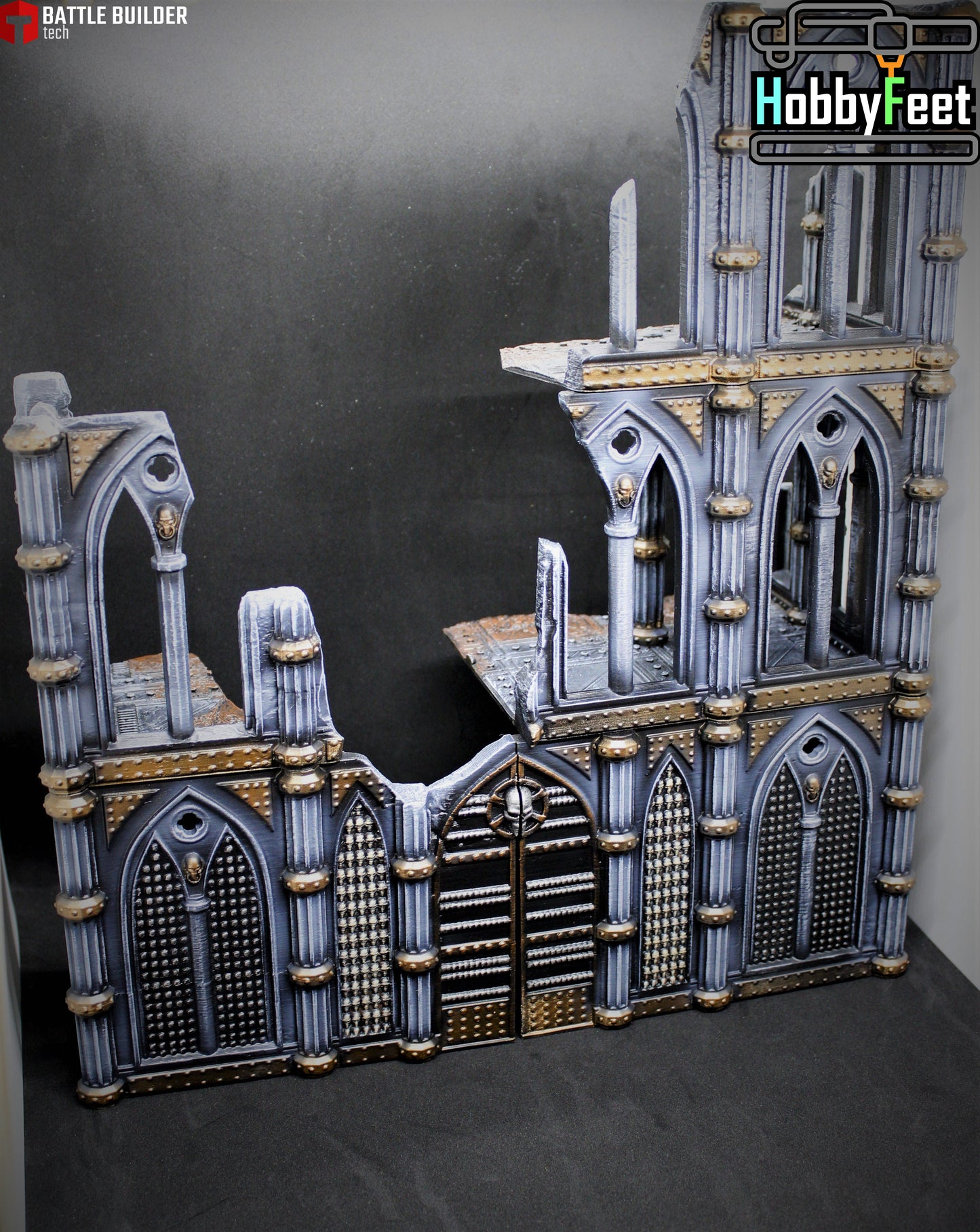 Cathedral Building Ruins Set 1 | 28mm 32mm Terrain Scenery hammer war | Txarli BBT
