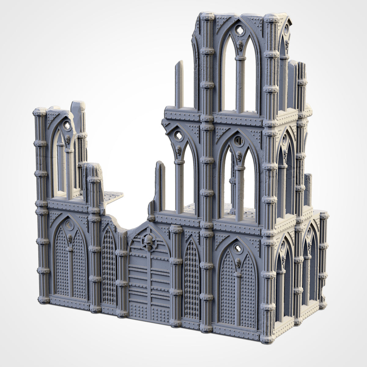 Cathedral Building Ruins Set 1 | 28mm 32mm Terrain Scenery hammer war | Txarli BBT
