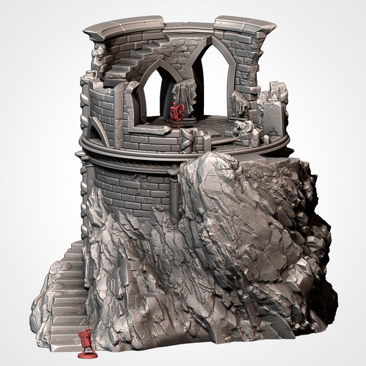 Ruins on the Mountain TopWeather | 28mm Terrain Scenery | Txarli BBT