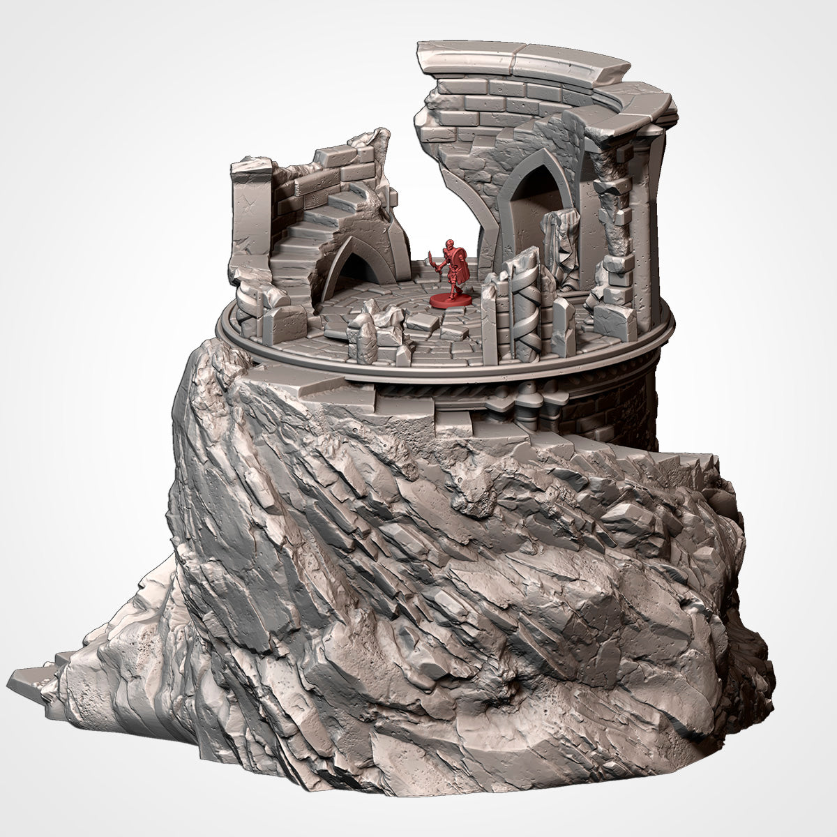 Ruins on the Mountain TopWeather | 28mm Terrain Scenery | Txarli BBT