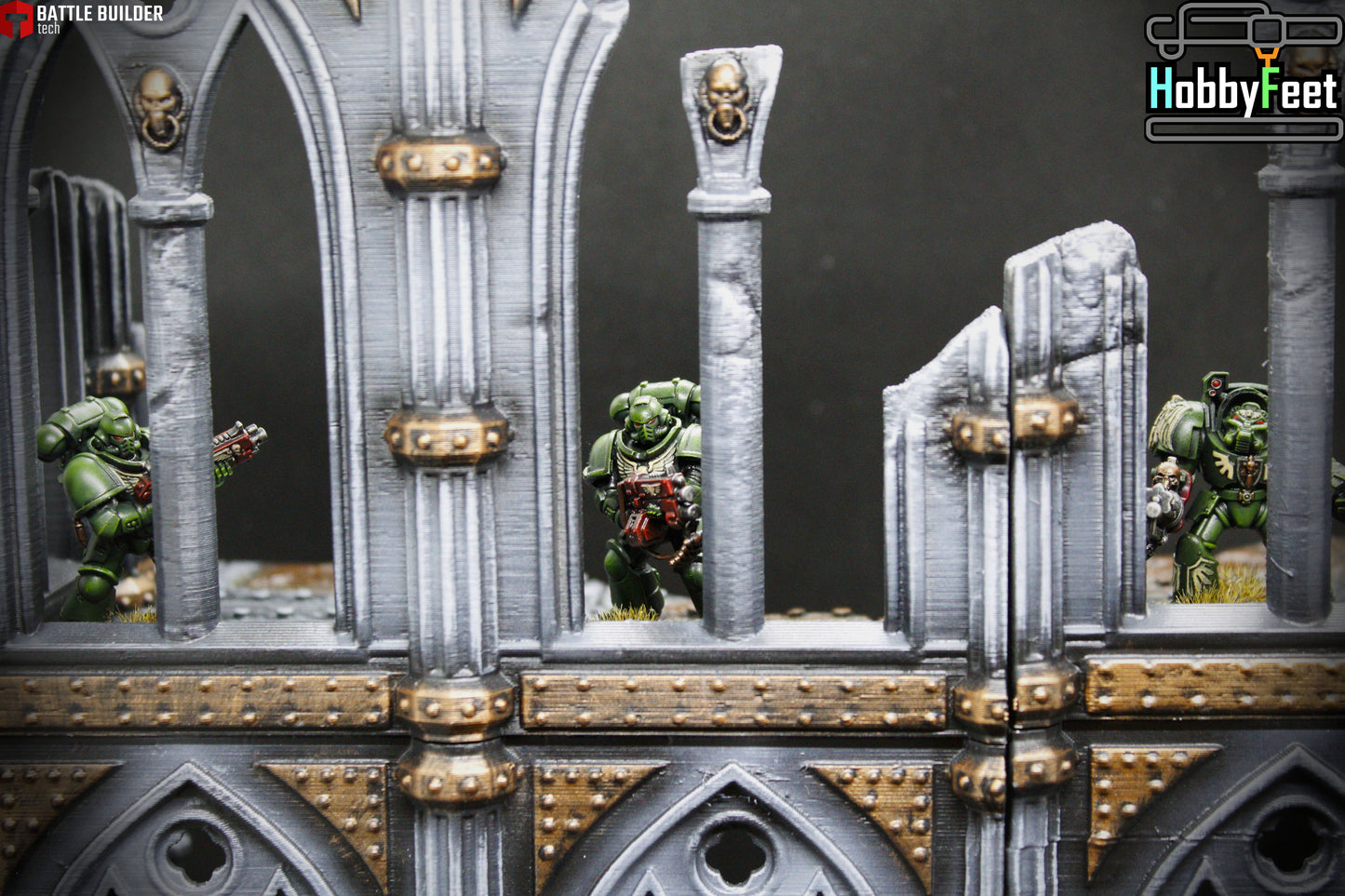 Cathedral Building Ruins Set 3 | 28mm 32mm Terrain Scenery | Txarli BBT