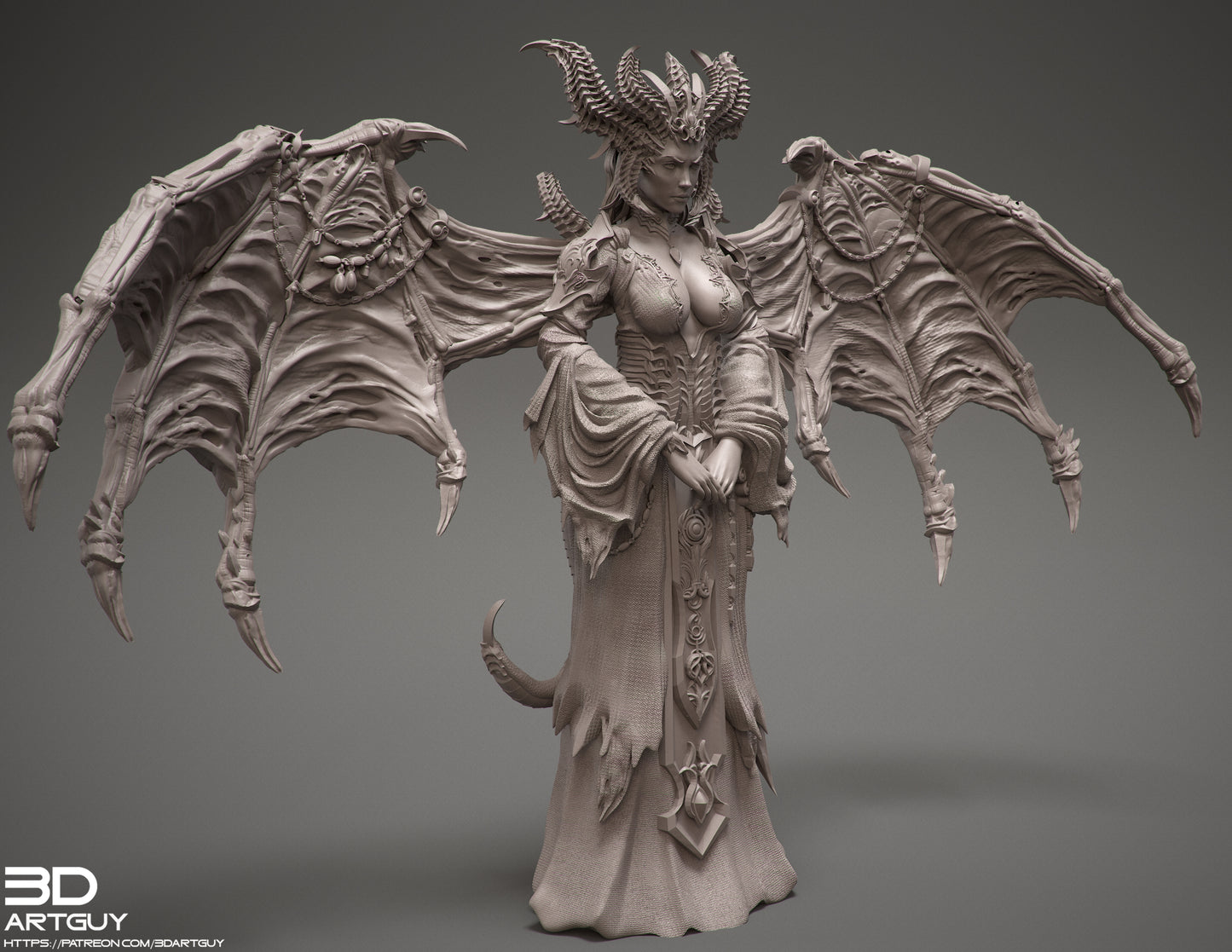 Demon Lord Dark Mythical Lilith Diablo Princess daughter of Mephisto | 28mm Resin Model