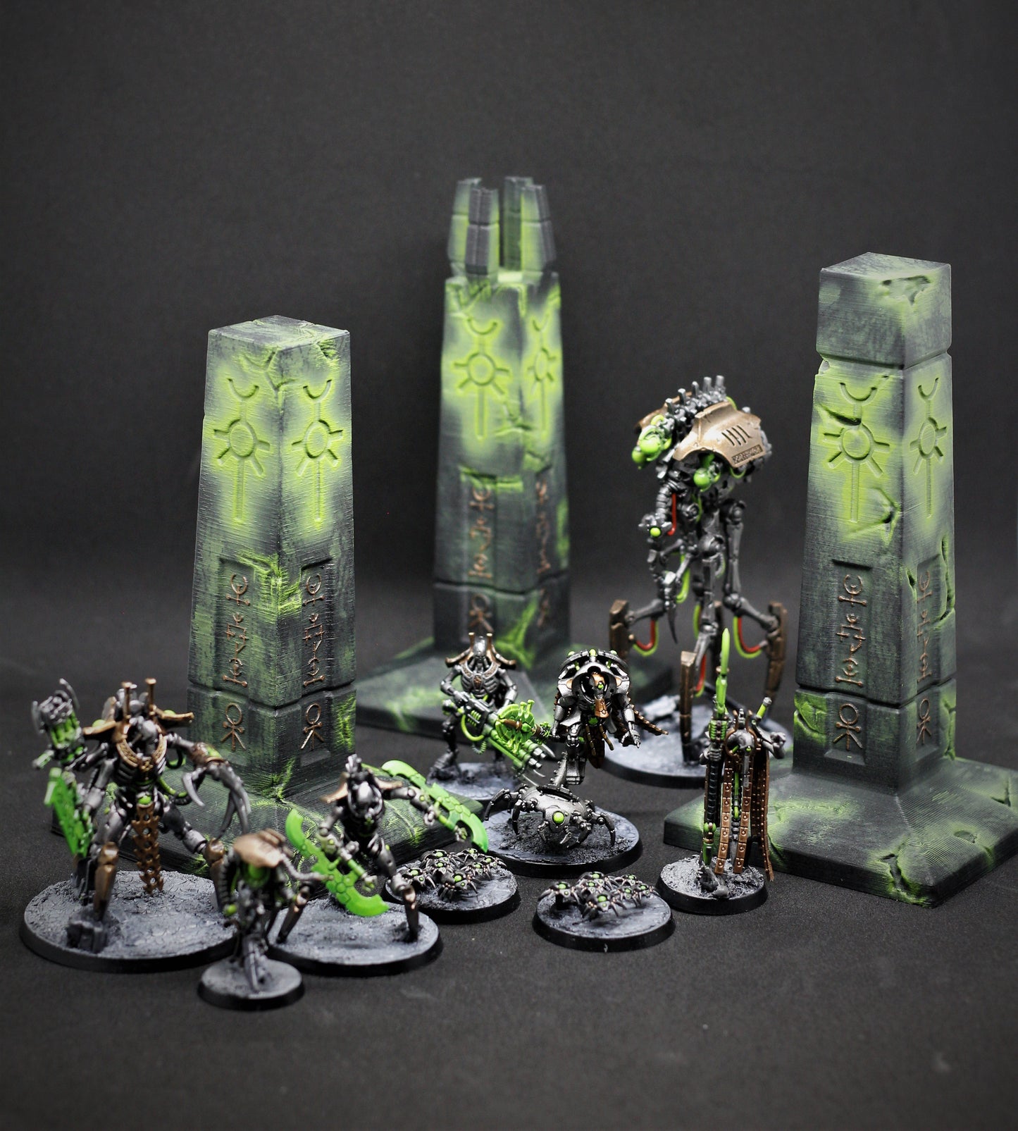 Necro Space Robots Terrain Set Pillars Pylon Obelisks Scenery 28mm 32mm