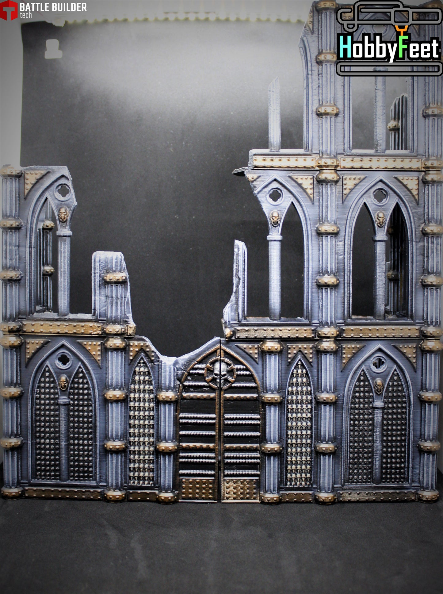 Cathedral Building Ruins Set 1 | 28mm 32mm Terrain Scenery hammer war | Txarli BBT