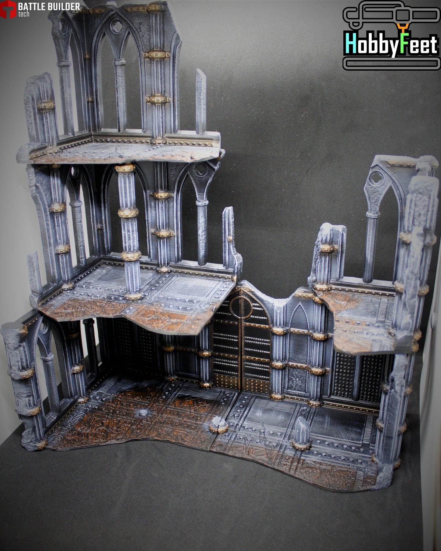 Cathedral Building Ruins Set 1 | 28mm 32mm Terrain Scenery hammer war | Txarli BBT
