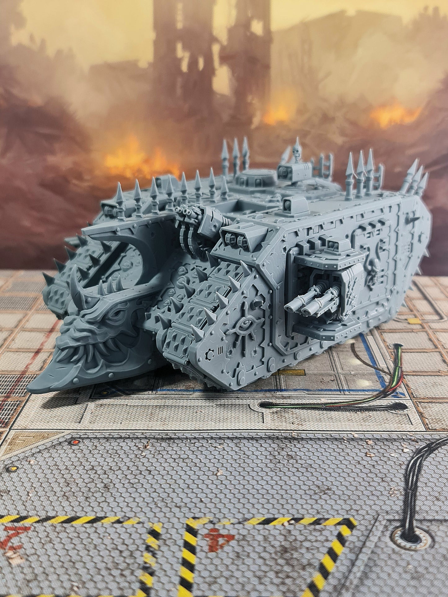 Chaotic Heavy Transport Vehicle | 28mm Resin Model | Tainted Windmill