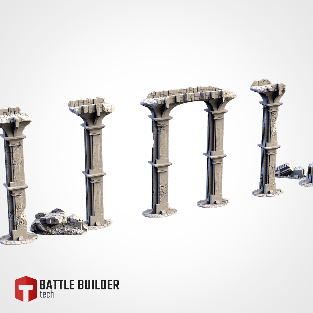 Bridge Lord of the Rings Khazad Dum Scenery Ruins Moria Pillars Mountain Mine LOTR | 28mm Terrain Scenery | Txarli BBT