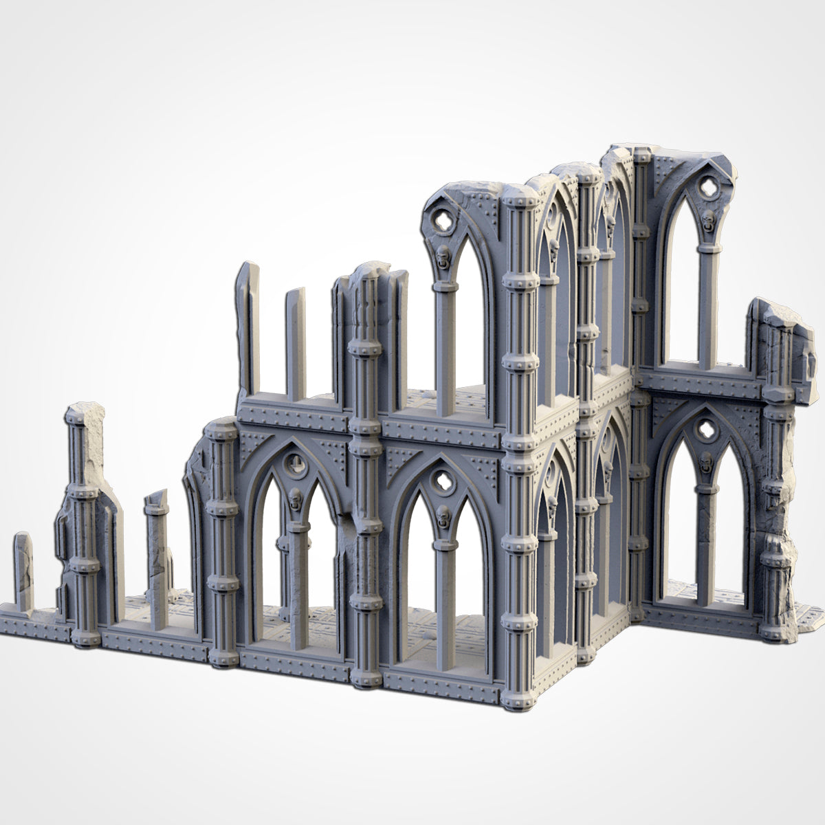 Cathedral Building Ruins Set 2 | 28mm 32mm Terrain Scenery | Txarli BBT