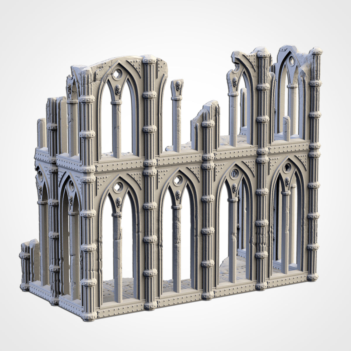 Cathedral Building Ruins Set 3 | 28mm 32mm Terrain Scenery | Txarli BBT