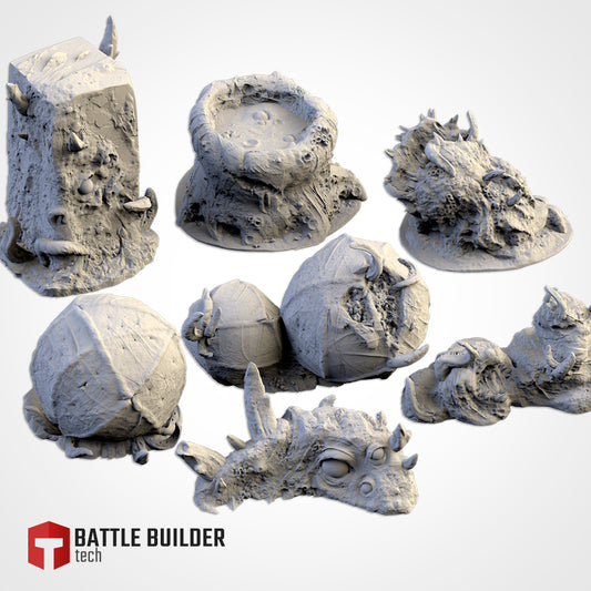 Rotten Corrupted Growths Eggs Space Bugs Alien | 28mm Terrain Scenery | Txarli BBT