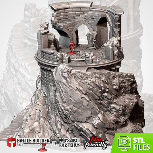 Ruins on the Mountain TopWeather | 28mm Terrain Scenery | Txarli BBT