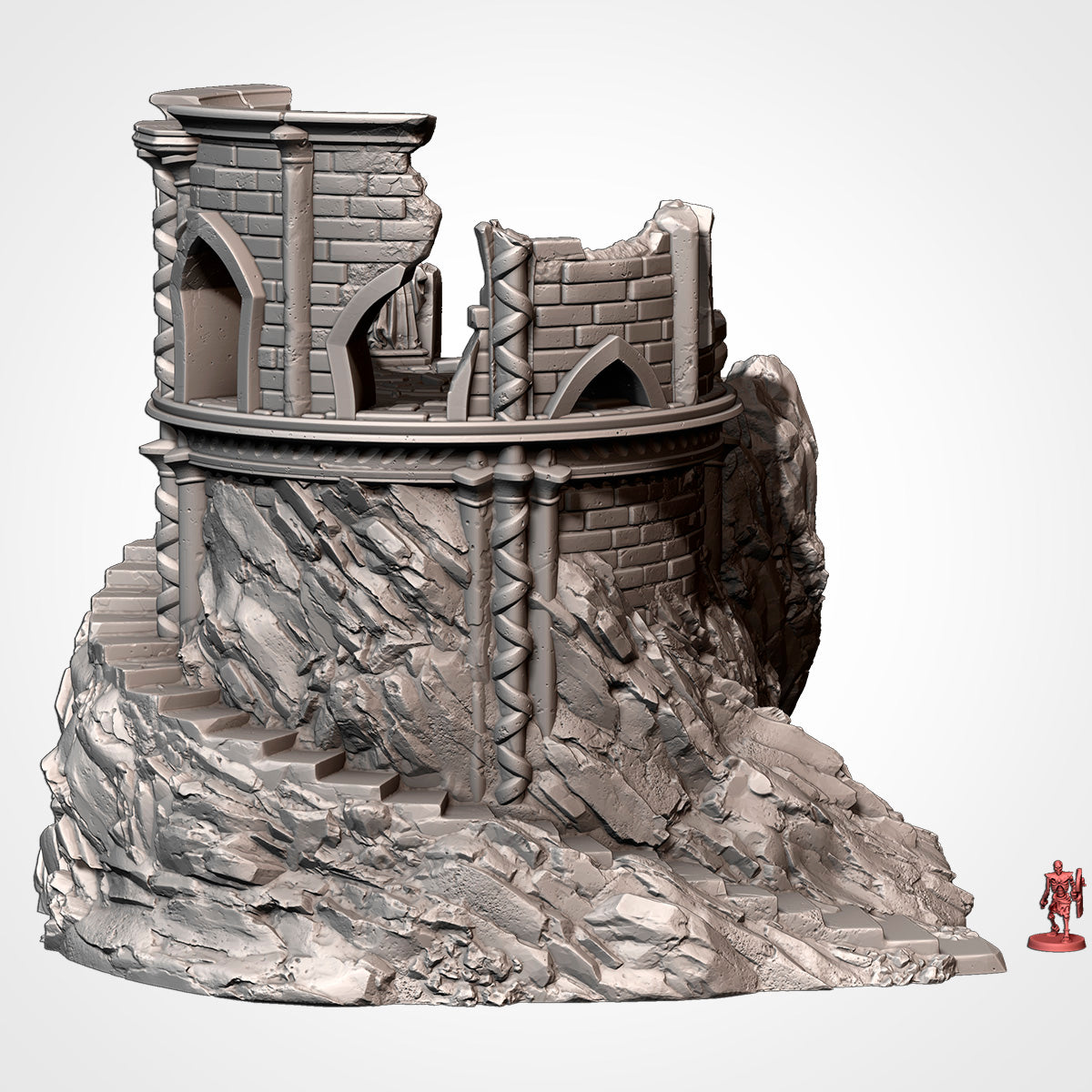Ruins on the Mountain TopWeather | 28mm Terrain Scenery | Txarli BBT
