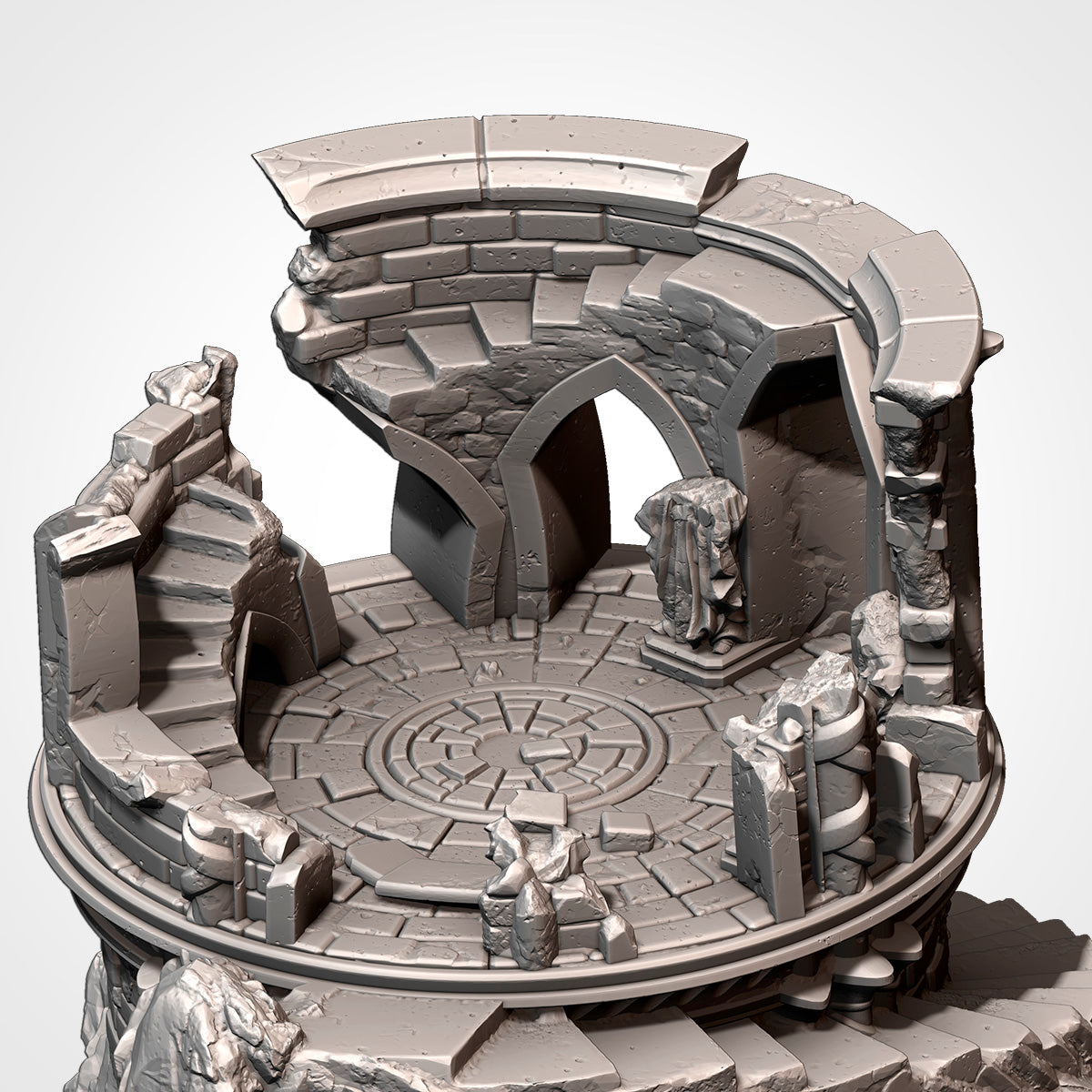 Ruins on the Mountain TopWeather | 28mm Terrain Scenery | Txarli BBT