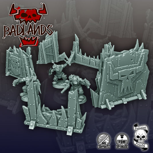 Badlands Scrapyard Ork Outpost Bridge Tower | 28mm Terrain Scenery | Forbidden Prints