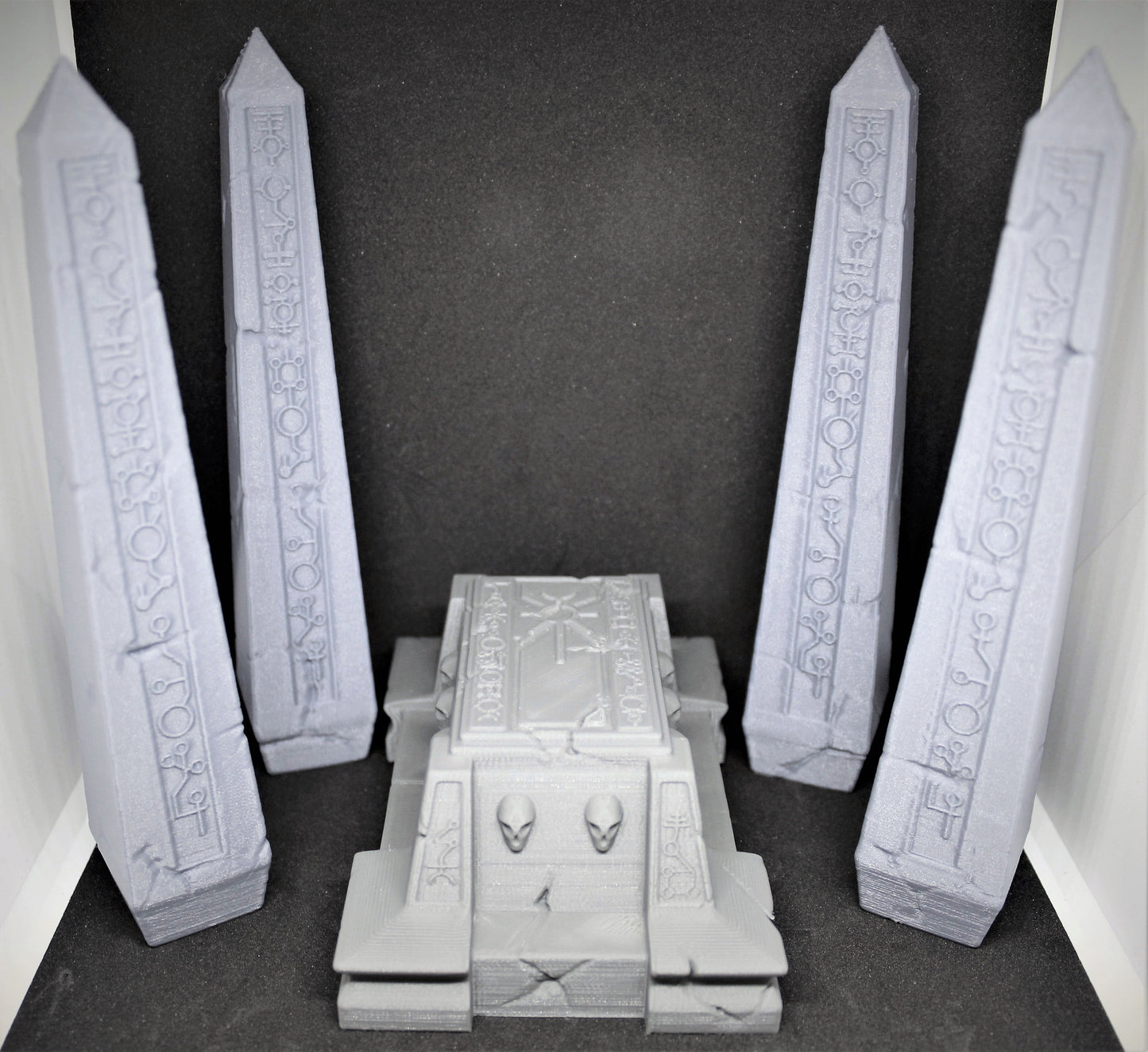 Necro Space Robots Terrain Set - Tomb Crypt Pillars Generator 28mm 32mm