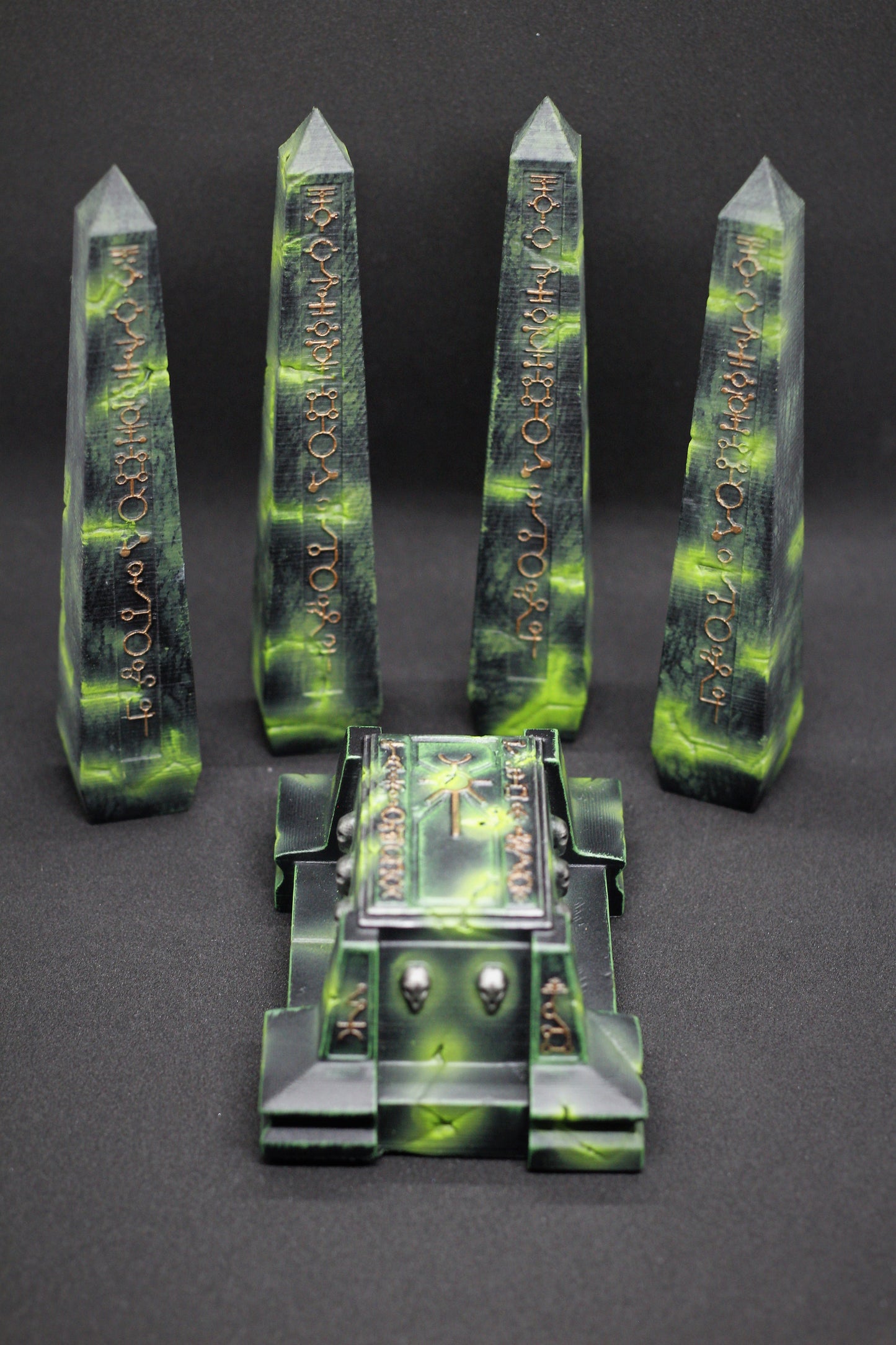 Necro Space Robots Terrain Set - Tomb Crypt Pillars Generator 28mm 32mm