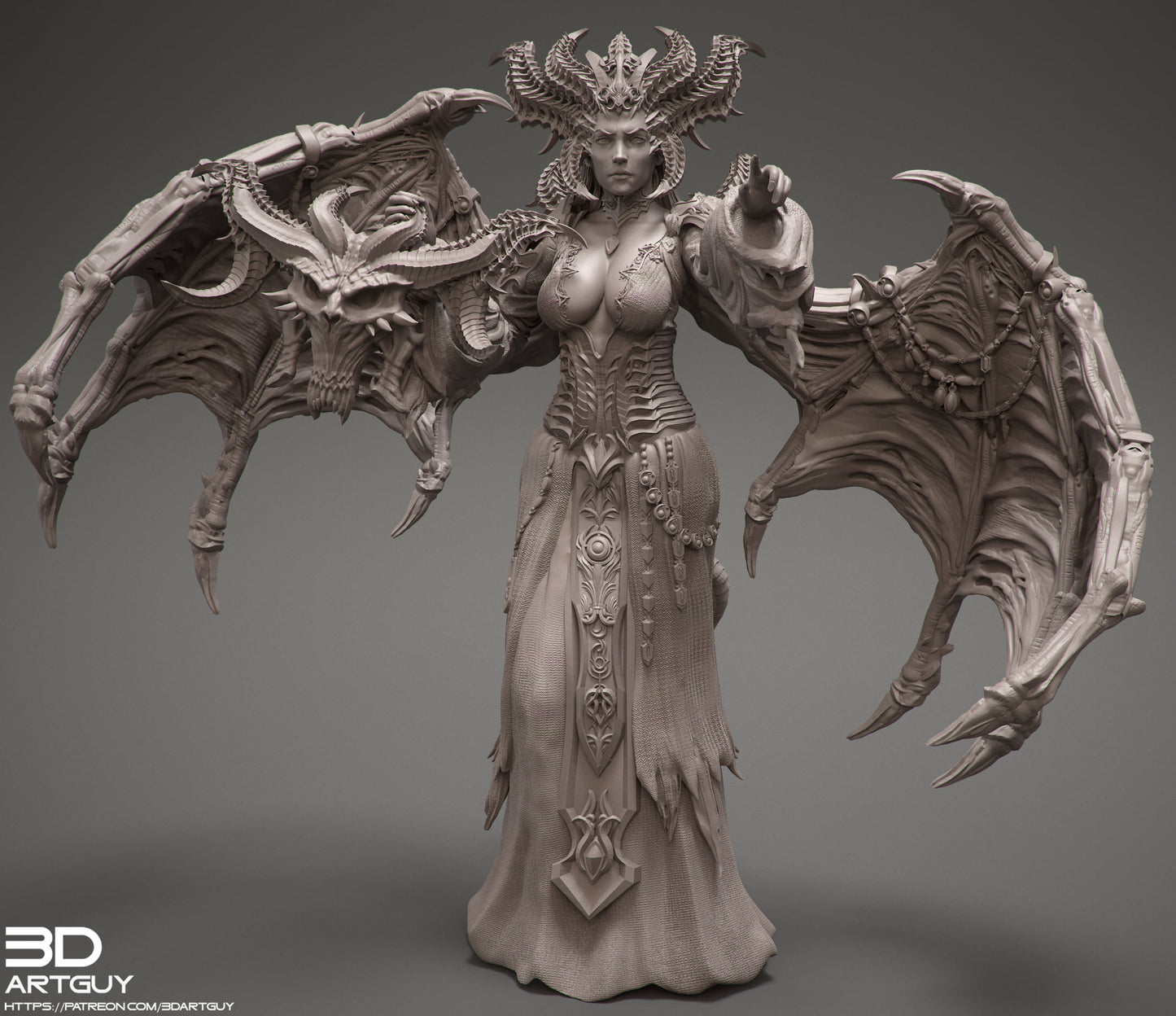 Demon Lord Dark Mythical Lilith Diablo Princess daughter of Mephisto | 28mm Resin Model