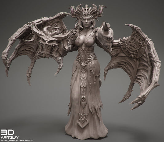 Demon Lord Dark Mythical Lilith Diablo Princess daughter of Mephisto | 28mm Resin Model