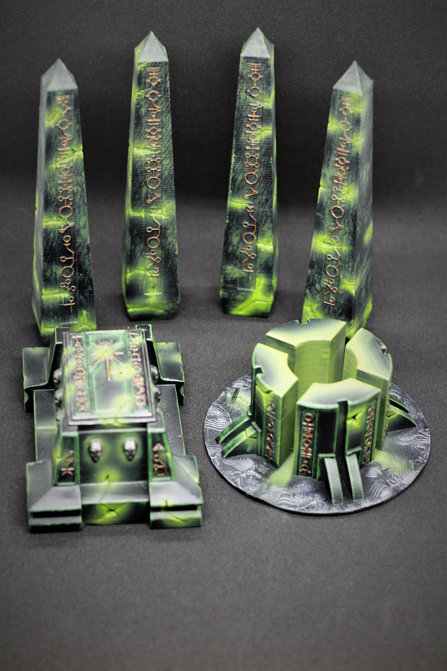 Necro Space Robots Terrain Set - Tomb Crypt Pillars Generator 28mm 32mm