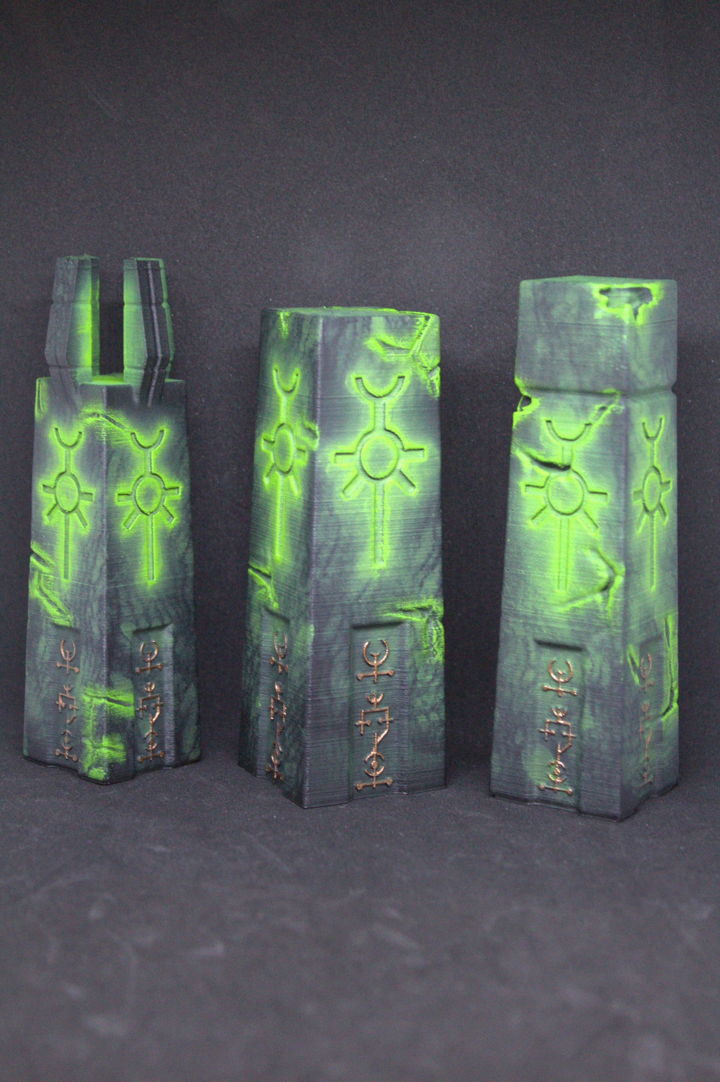Necro Space Robots Terrain Set Pillars Pylon Obelisks Scenery 28mm 32mm