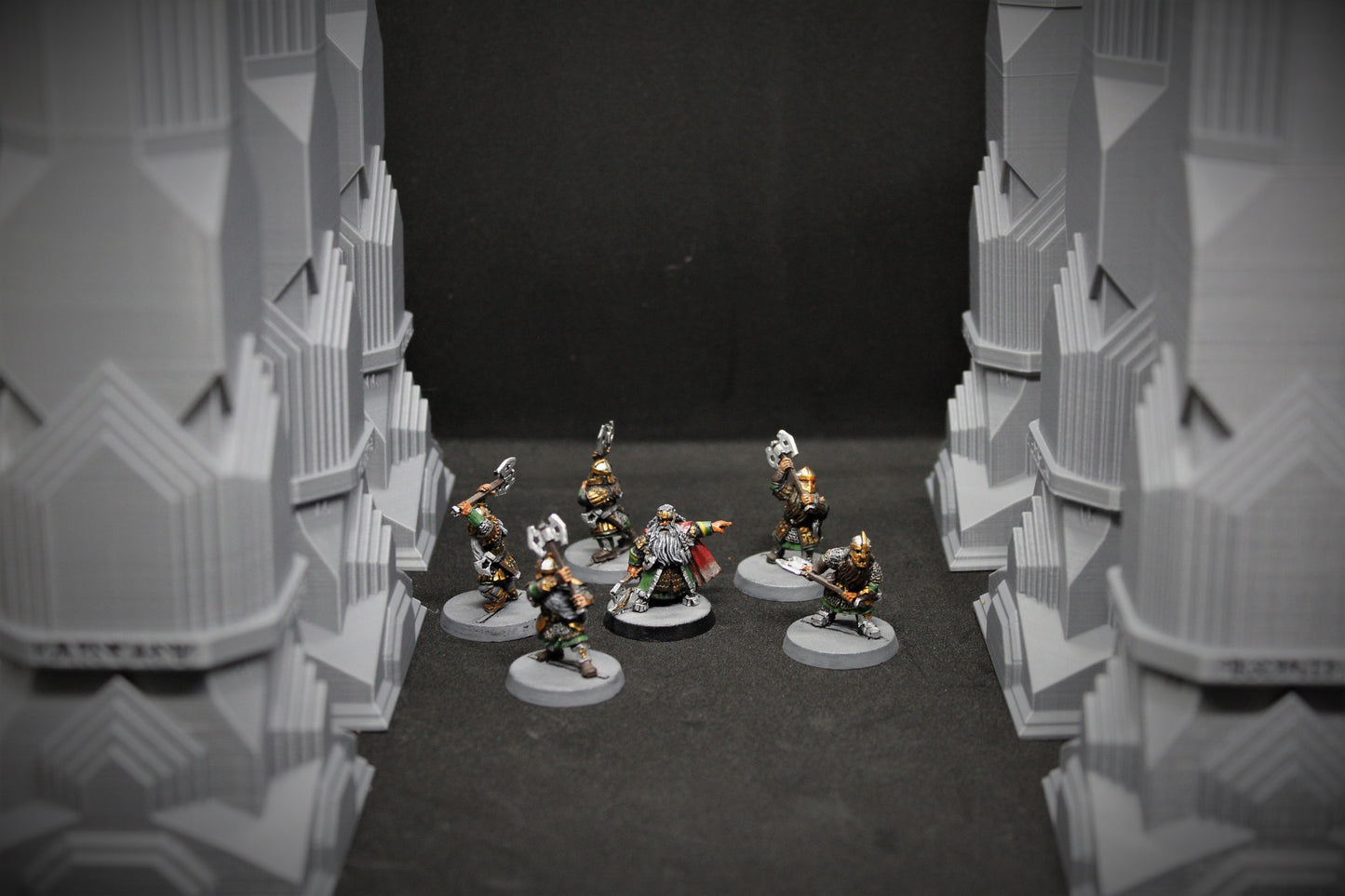 Pillars Lord of the Rings Khazad Dum Ruins Mines of Moria Pillars Mountain LOTR | 28mm 32mm Terrain Scenery