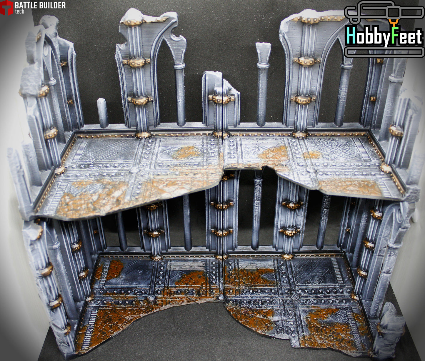 Cathedral Building Ruins Set 3 | 28mm 32mm Terrain Scenery | Txarli BBT