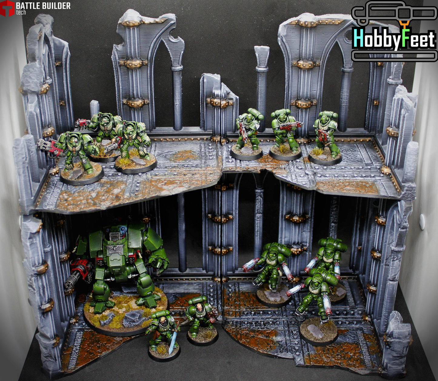 Cathedral Building Ruins Set 3 | 28mm 32mm Terrain Scenery | Txarli BBT