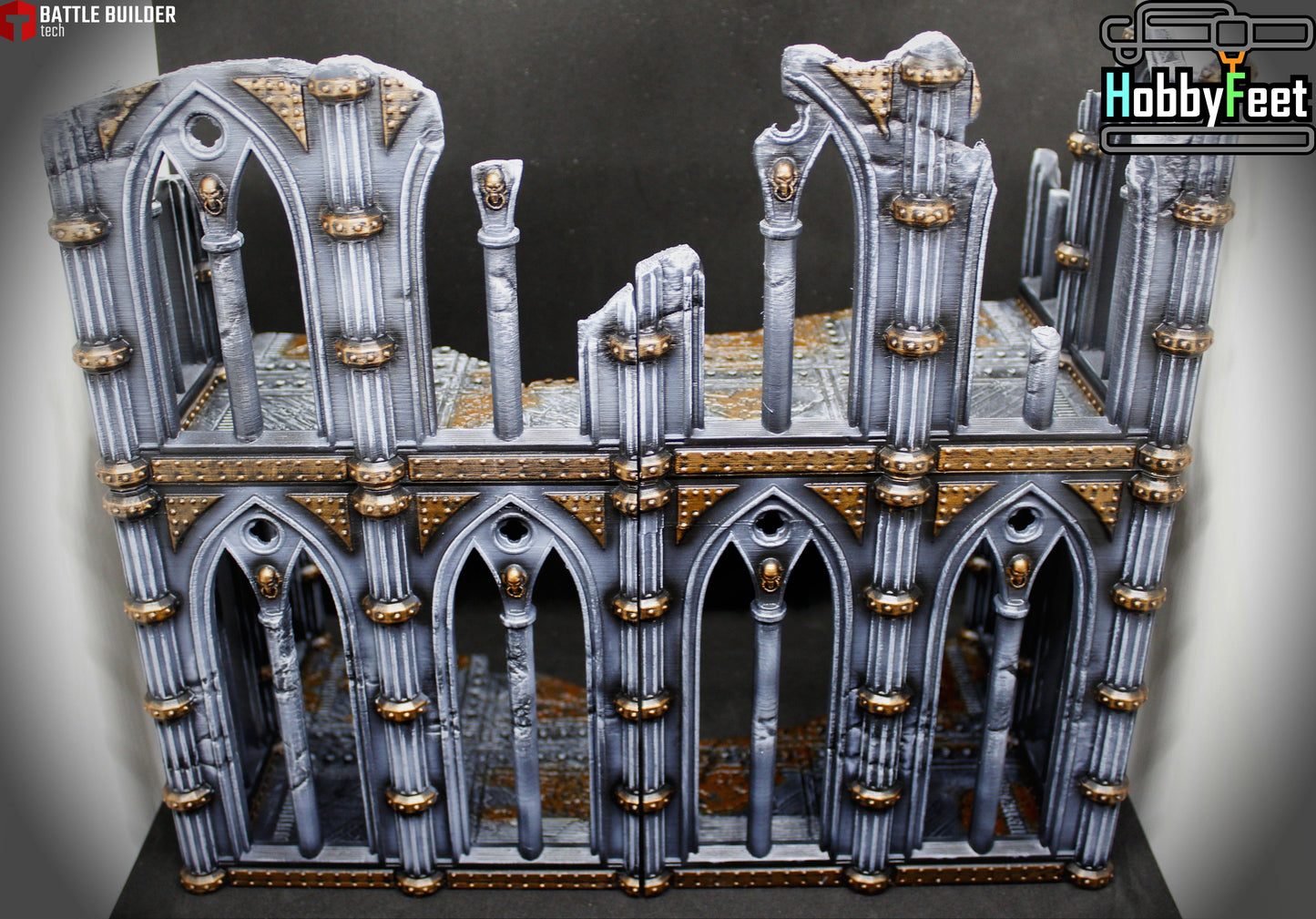 Cathedral Building Ruins Set 3 | 28mm 32mm Terrain Scenery | Txarli BBT