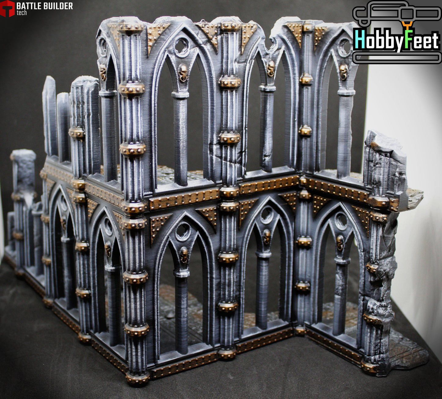Cathedral Building Ruins Set 2 | 28mm 32mm Terrain Scenery | Txarli BBT
