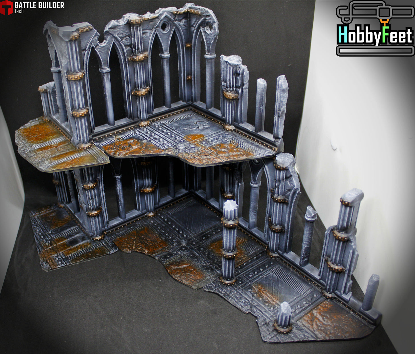 Cathedral Building Ruins Set 2 | 28mm 32mm Terrain Scenery | Txarli BBT